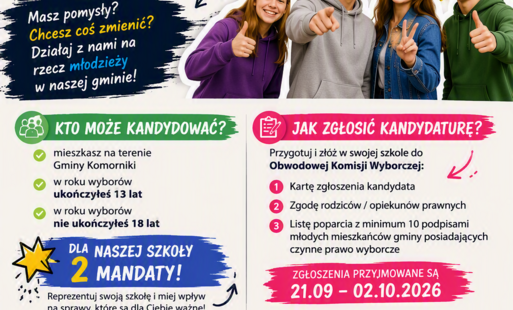 PLAKAT ZACHĘCAJĄCY DO DOŁĄCZENIA DO MŁODZIEŻOWEJ RADY GMINY
