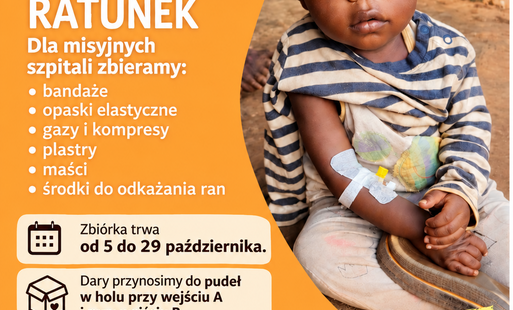 plakat reklamujący udział w akcji